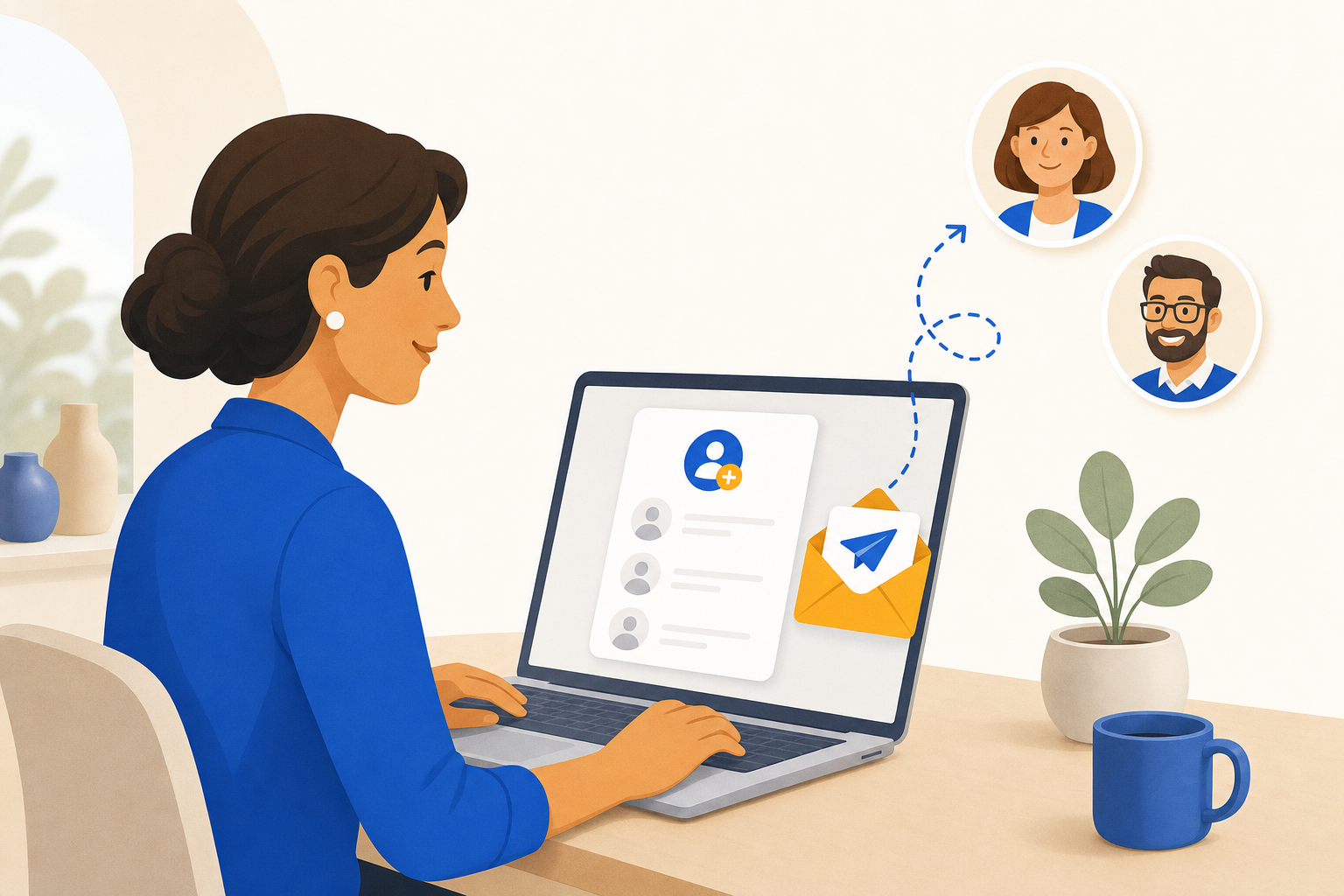 Adding staff and the emailed setup link